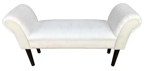 Bancheta, Velvet, Mauro Ferretti, 102x31x51 cm, crem/auriu, catifea