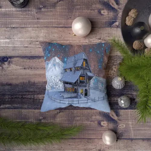 Husa de perna, NYXMAS112, 43x43 cm, 50% bumbac/50% poliester, Multicolor