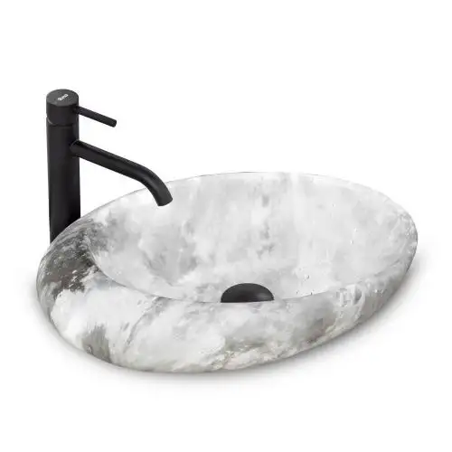 Lavoar Roxy Marmura Gri ceramica sanitara - 49 cm