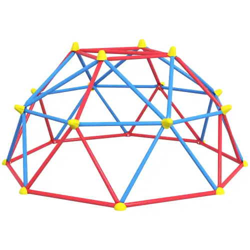 Outsunny Cadru de catarat, Jungle Gym, Turn geometric de catarat in aer liber cu rama din otel rezistenta la rugina | Aosom Romania