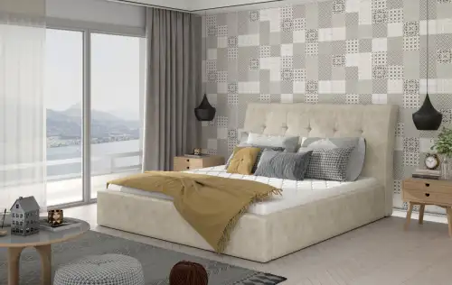Pat Inge 200x200 cm Dora 21 cu somiera metalica