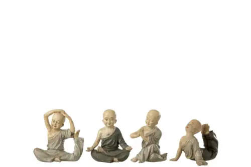 Set 4 figurine MONK, Rasina, Multicolor, 13x8.5x14.5 cm