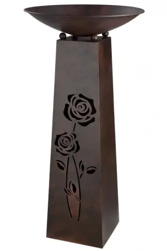 Suport flori Roses, metal, maro, 102x50 cm