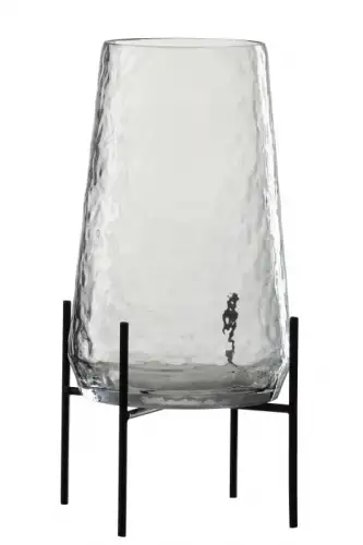 Vaza, Sticla, Transparent, 18x18x32